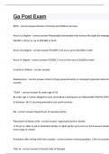 Ga Post Exam &vert; 200 Questions and answers latest update