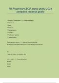 PA Psychiatry EOR study guide 2024 complete material guide&period;