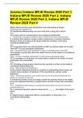 (Solution) Indiana MPJE Review 2020 Part 1, Indiana MPJE Review 2020 Part 2, Indiana MPJE Review 2020 Part 3, Indiana MPJE Review 2020 Part 4