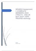 HES4810 Assignment 1 (COMPLETE ANSWERS) 2024 (794277) - DUE 26 April 2024 ;100% TRUSTED workings, explanations and solutions