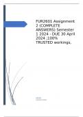 FUR2601 Assignment 2 (COMPLETE ANSWERS) Semester 1 2024 - DUE 30 April 2024 ;100% TRUSTED workings, explanations and solutions