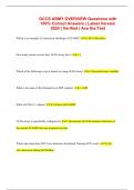 GCCS ARMY OVERVIEW Questions with 100&percnt; Correct Answers &vert; Latest Version 2024 &vert; Verified &vert; Ace the Test