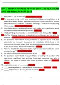 ANCC PMHNP NP EXAM REVIEW WITH 241 QUESTIONS AND VERIFIED ANSWERS 2024