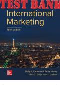 TEST BANK for International Marketing, 18th Edition Cateora, Graham, Gilly, Money (All 19 Chapters  DOWNLOAD LINK PROVIDED)