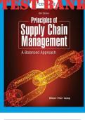 TEST BANK Principles of Supply Chain Management: A Balanced Approach 6th Edition by Joel Wisner, Keah-Choon , Keong Leong
