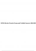EFDA Review Practice Exam and Verified Answers 2024/2025.