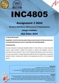 INC4805 Assignment 3 (COMPLETE ANSWERS) 2024