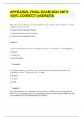 APPRAISAL FINAL EXAM 2024 WITH 100&percnt; CORRECT ANSWERS