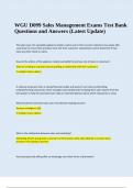 WGU D099 Sales Management Exams Test Bank Questions and Answers &lpar;Latest Update&rpar;&period;