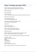Paper 3 biology aqa paper 2023