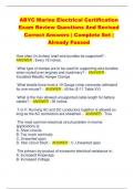 ABYC Marine Electrical Certification  Exam Review Questions And Revised  Correct Answers | Complete Set | Already Passed