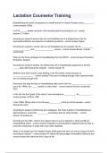 Lactation Counselor Training All Verified Questions with Complete Solution
