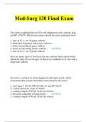 Med-Surg 130 Final Exam 2024