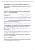 CORRECTIONS EXAM 2 WITH CORRECT ANSWERS &num;34