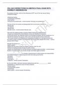 CRJ 240 CORRECTIONS IN AMERICA FINAL EXAM WITH CORRECT ANSWERS &num;32