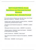 ABYC ELECTRICAL Exam  Questions And Revised Correct  Answers  | Complete Set | Already Passed