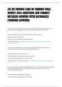ATI RN NURSING CARE OF CHIDREN FINAL  NEWEST 2024 QUESTIONS AND CORRECT  DETAILED ANSWERS WITH RATIONALES  &lpar;VERIFIED ANSWERS&rpar;