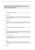 GCSE Business AQA GCSE Business Paper 2 Study Guide Graded A