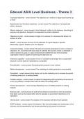 Edexcel AS&sol;A Level Business - Theme 3 All Verified Questions with Complete Solution