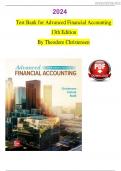 Test Bank for Advanced Financial Accounting 13th Edition by Theodore ||Latest 2024