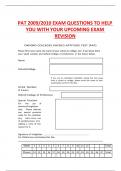 PAT 2009&sol;2010 EXAM QUESTIONS TO HELP  YOU WITH YOUR UPCOMING EXAM REVISION