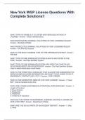 New York WGP License Questions With Complete Solutions&excl;&excl;