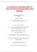 PAT 2018&sol;2019 EXAM QUESTIONS TO  HELP YOU WITH YOUR UPCOMING EXAM REVISION&period;