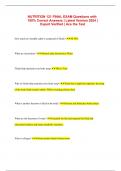 NUTRITION 121 FINAL EXAM Questions with 100&percnt; Correct Answers &vert; Latest Version 2024 &vert; Expert Verified &vert; Ace the Test