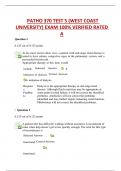 PATHO 370 TEST 5 &lpar;WEST COAST  UNIVERSITY&rpar; EXAM 100&percnt; VERIFIED RATED A
