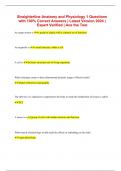 Straighterline Anatomy and Physiology 1 Questions with 100&percnt; Correct Answers &vert; Latest Version 2024 &vert; Expert Verified &vert; Ace the Test