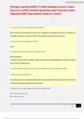 Portage learning biod 171 microbiology lecture exam key 1-6 questions&vert;&vert;Latest 2024