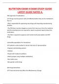 NUTRITION EXAM 4 EXAM STUDY GUIDE  LATEST GUIDE RATED A&period;