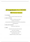 ATI Comprehensive Exam 2024/2025 With Correct Answers