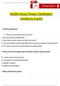NASM Group Fitness Certification Exam Study Guide Questions and Answers (2024 / 2025) (Verified Answers)