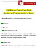 NASM Group Fitness Exam Study Guide Questions and Answers (2024 / 2025) (Verified Answers)