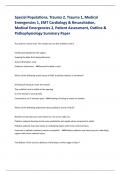 Special Populations, Trauma 2, Trauma 1, Medical  Emergencies 1, EMT Cardiology & Resuscitation,  Medical Emergencies 2, Patient Assessment, Outline &  Pathophysiology Summary Paper