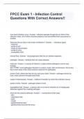 FPCC Exam 1 - Infection Control Questions With Correct Answers!!