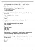 CERTIFIED TEXAS CONTRACT MANAGER STUDY REVIEW