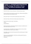 Chapter 5 - Campbell Essential Biology with Physiology 4th Edition (Simon, Dickey, and Reece) Questions and Answers