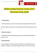 2024 NASM Certified Personal Trainer Final Exam Study Guide Questions and Answers (2024 / 2025) (Verified Answers)