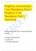 Prophecy Assessments - Core Mandatory Part I /  Prophecy Core  Mandatory Part 1,  Answered