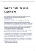 Evolve HESI Practice Questions