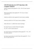 CHAM balancing test LITT Questions with Complete Solutions