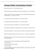 Kansas Written Cosmetology Practice &vert; Questions and answers latest update &vert; verified answers
