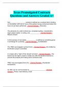 Texas Promulgated Contracts Questions and Answers Graded A+