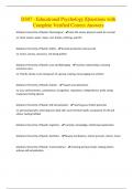D307 - Educational Psychology &vert;Questions with Complete Verified Correct Answers