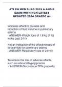 ATI RN MED SURG 2019 A AND B EXAM WITH NGN LATEST UPDATED 2024 GRAEDE A&plus;
