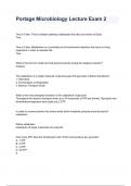 Portage Microbiology Lecture Exam 2 Questions And Answers 