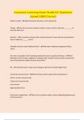 Insurance Licensing Exam Guide&vert;51 Questions Solved 100&percnt; Correct