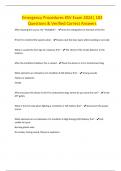 Emergency Procedures KSV Exam 2024&vert; 103 Questions & Verified Correct Answers